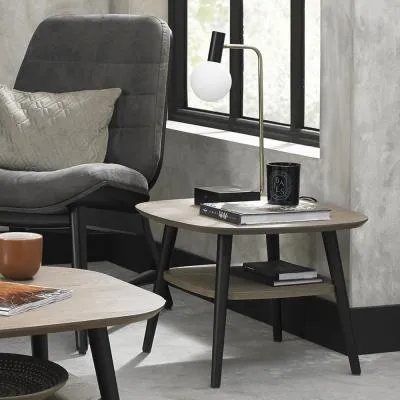 Vintage 1-Shelf Lamp Table - Weathered Oak