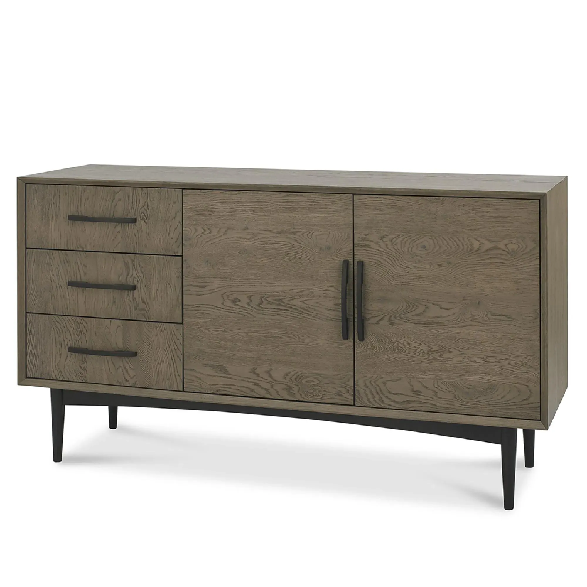 Vintage 2-Door 3-Drawer Large Sideboard - Weathered Oak