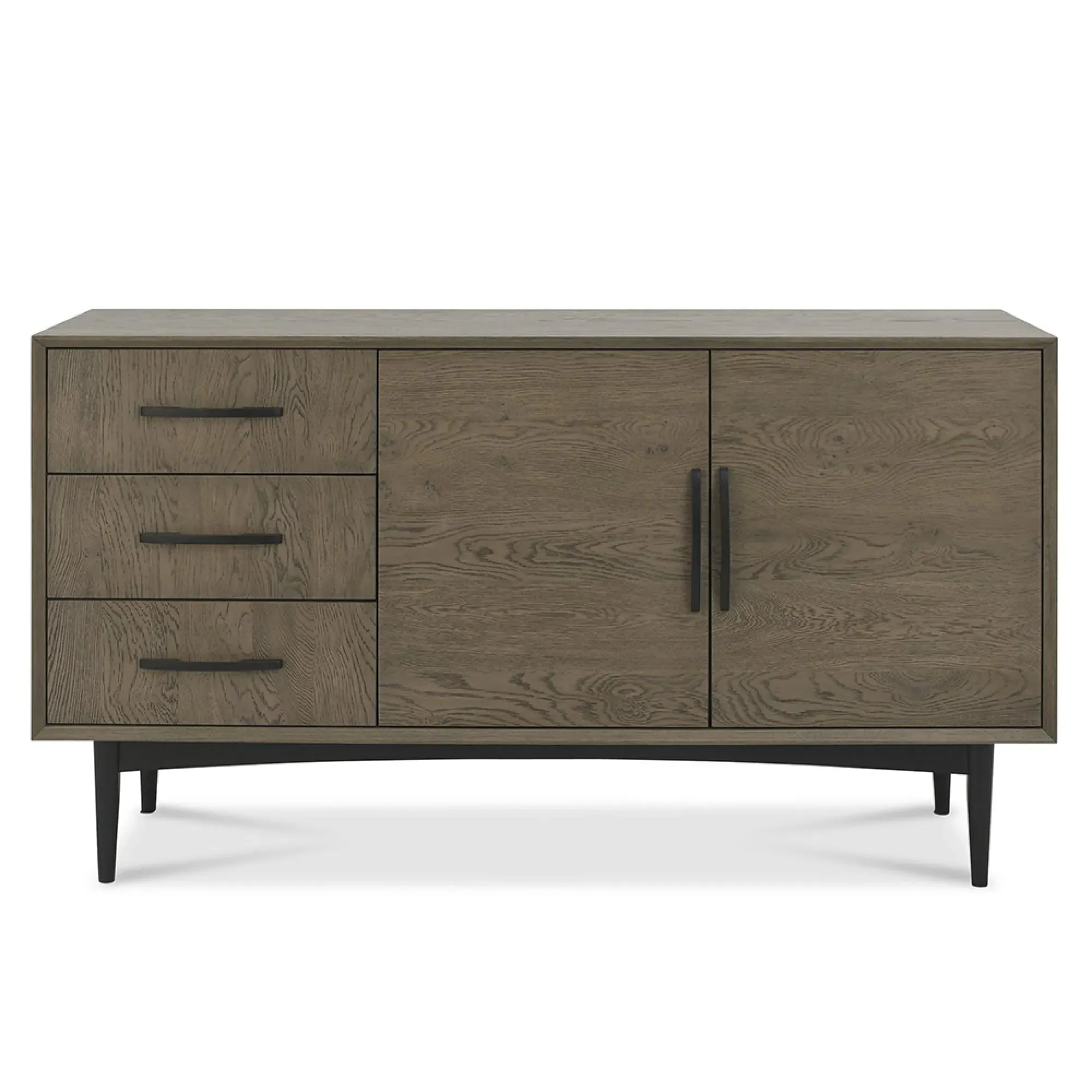 Vintage 2-Door 3-Drawer Large Sideboard - Weathered Oak