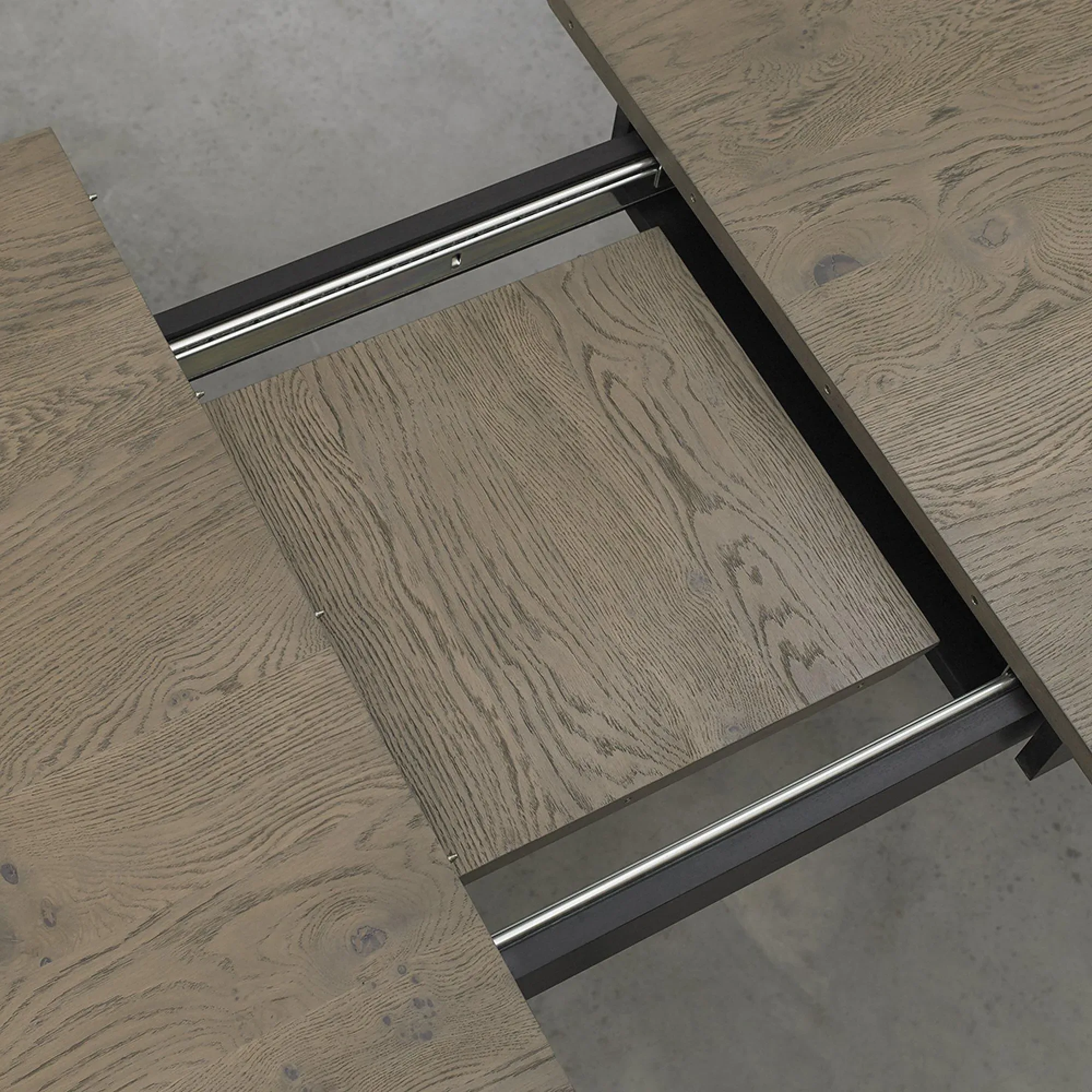 Vintage 6-Seater Extending Dining Table - Weathered Oak