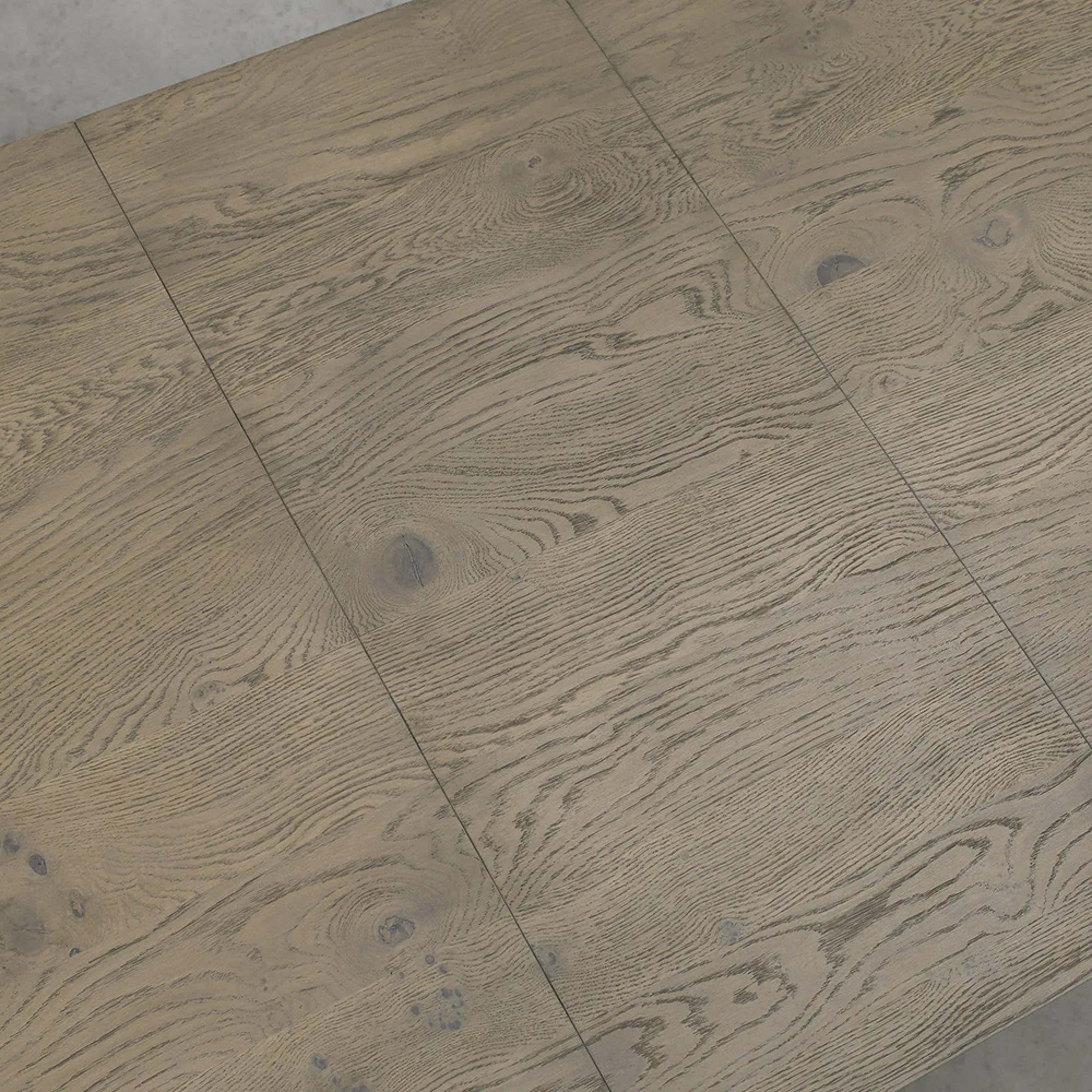 Vintage 6-Seater Extending Dining Table - Weathered Oak