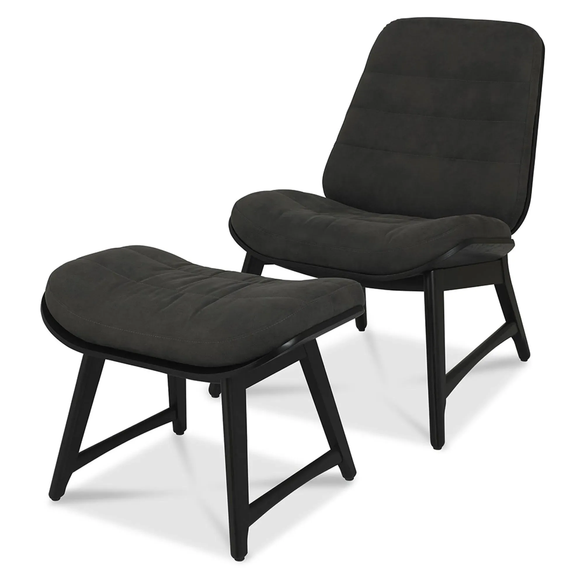 Vintage Peppercorn Fabric Chair - Dark Grey