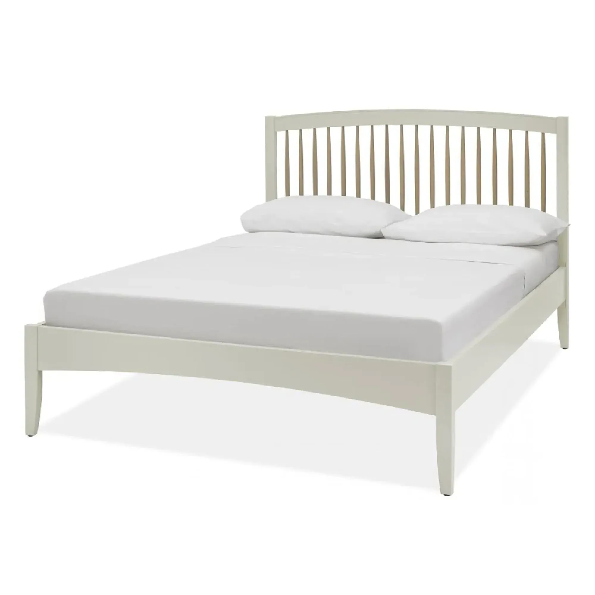 Whitby Double/King Size Bed Frame - Soft Grey, Oak