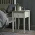 Whitby Scandi 1 Drawer Bedside Cabinet - Soft Grey, Oak