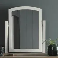 Whitby Scandi Vanity Mirror - Soft Grey, Oak