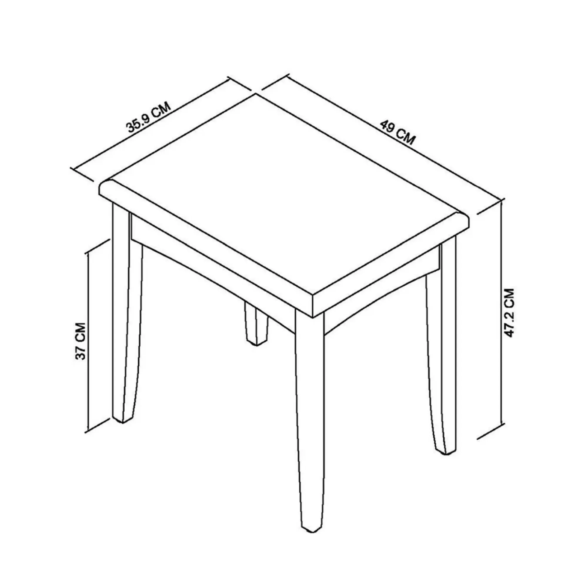Whitby Velvet Stool - Soft Grey, Gun Metal