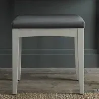 Whitby Velvet Stool - Soft Grey, Gun Metal