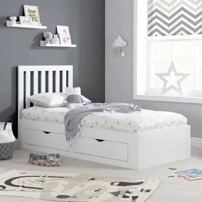 Appleby Single Slatted Bed Frame - White image