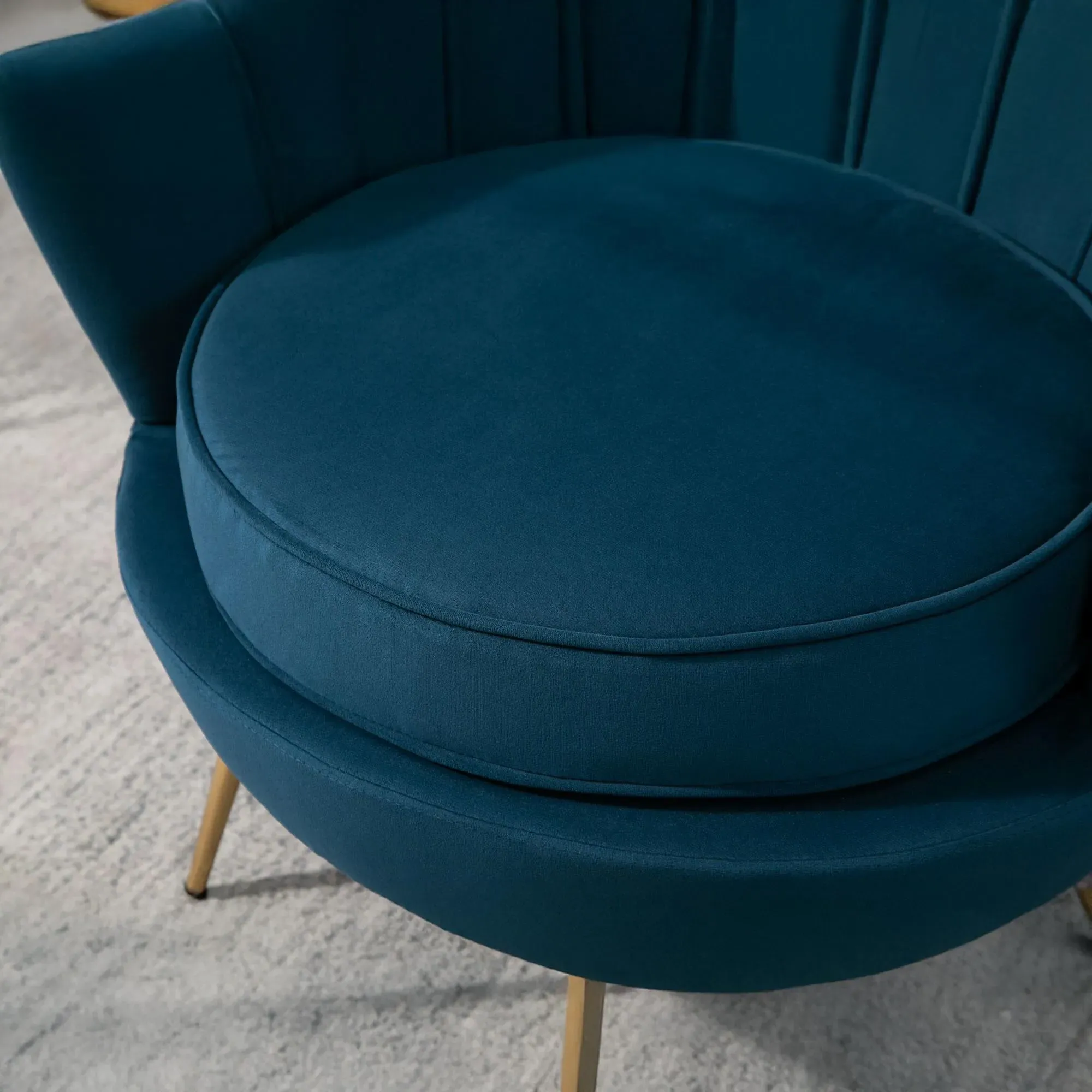 Ariel Occasional Armchair - Blue, Velvet
