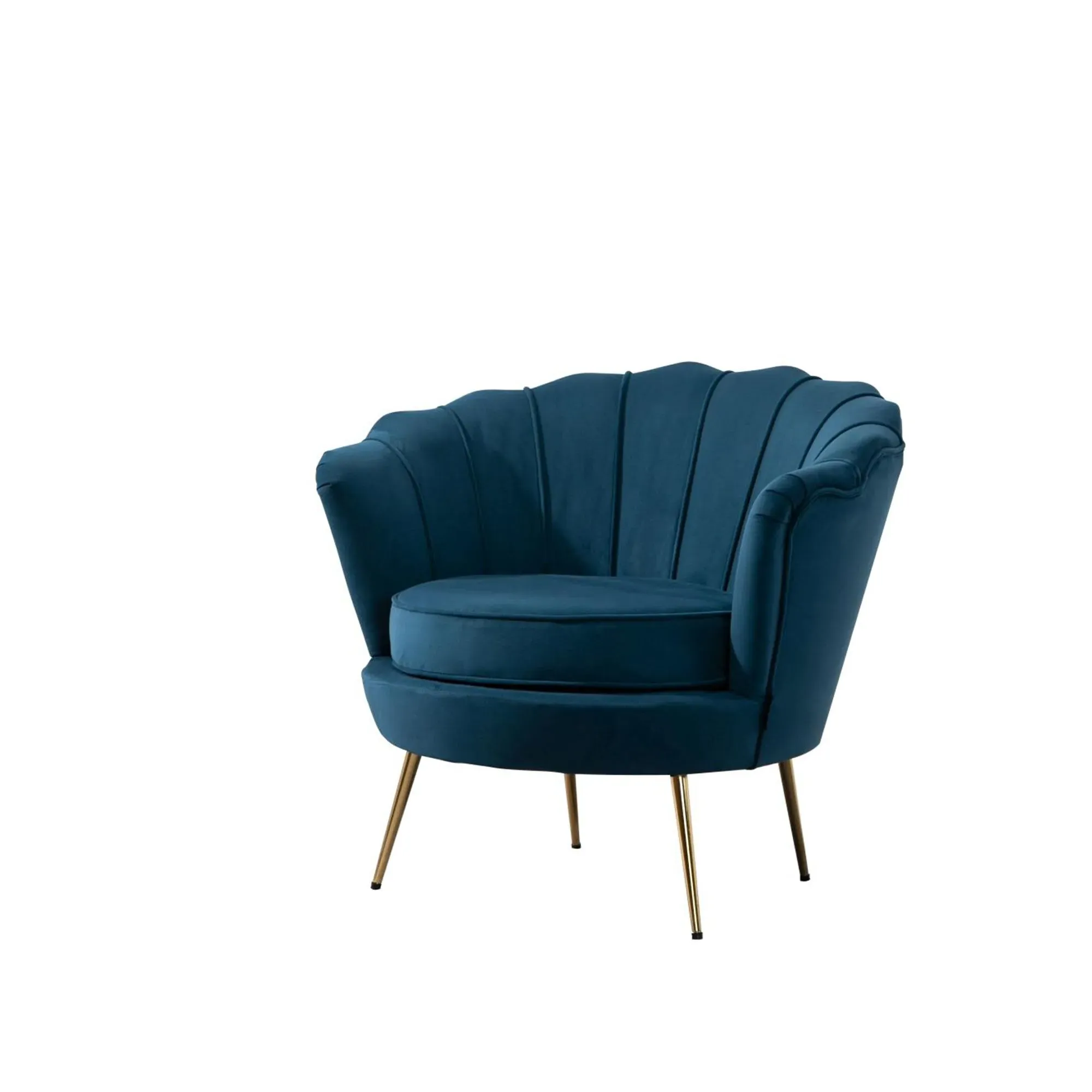Ariel Occasional Armchair - Blue, Velvet