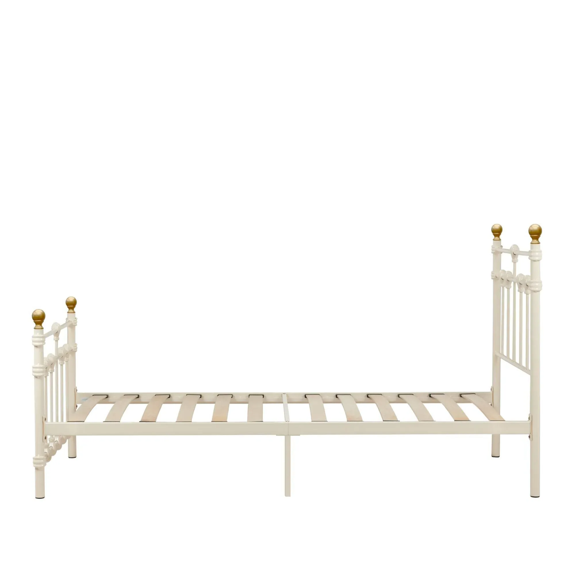 Atlas Metal Bed Frame - Cream