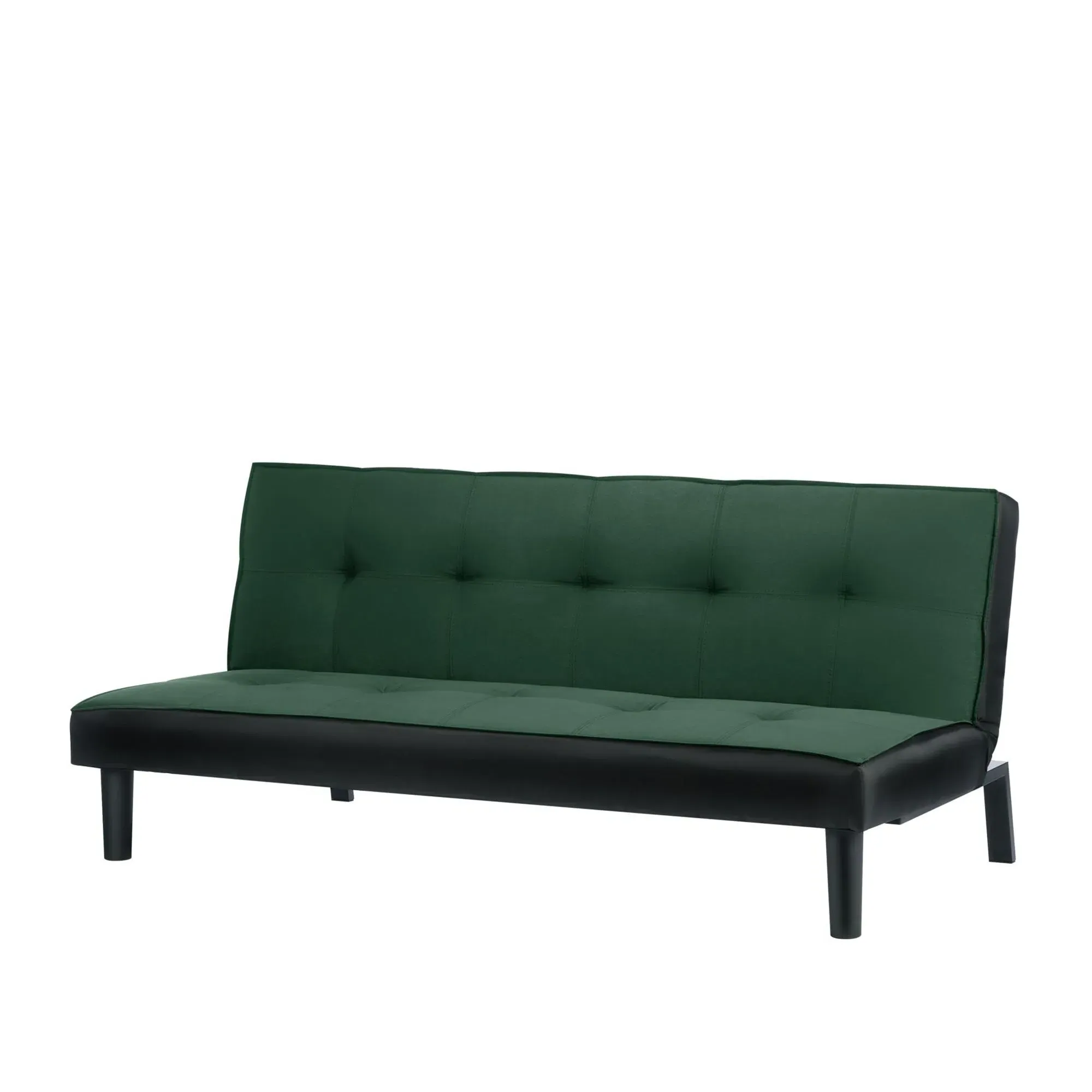 Aurora Click Clack Sofa Bed - Green, Velvet
