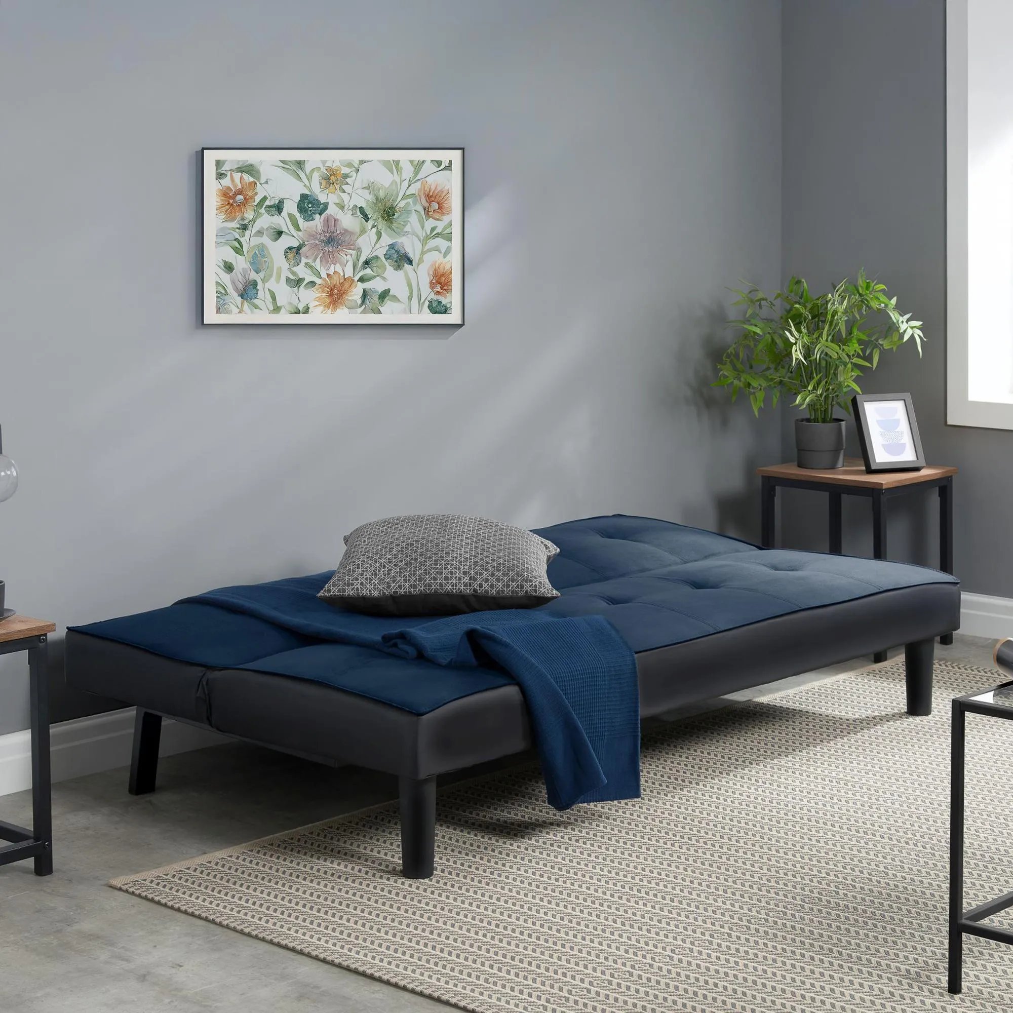 Aurora Sofa Bed - Midnight Blue, Fabric