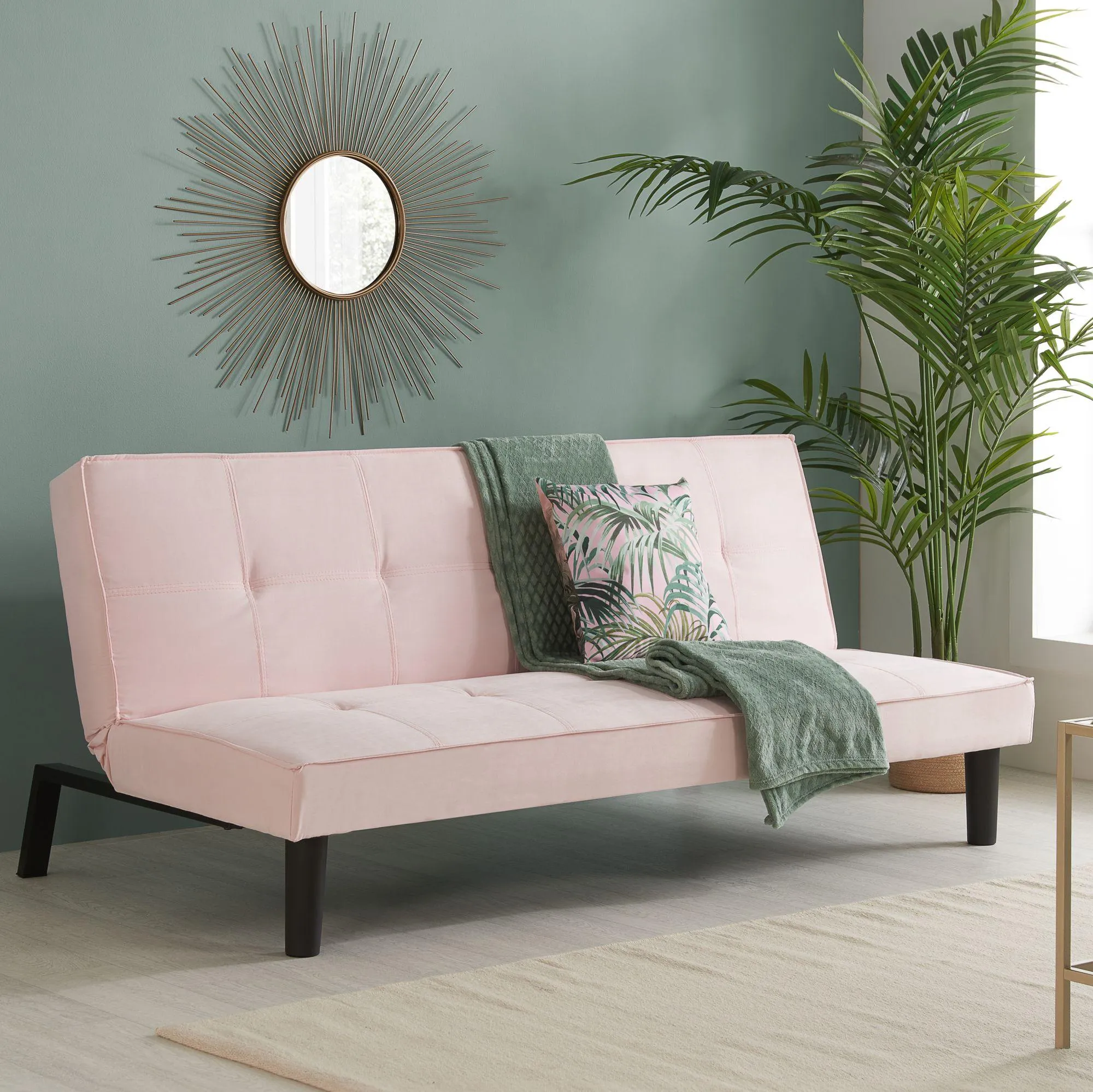 Aurora Sofa Bed - Pink, Fabric