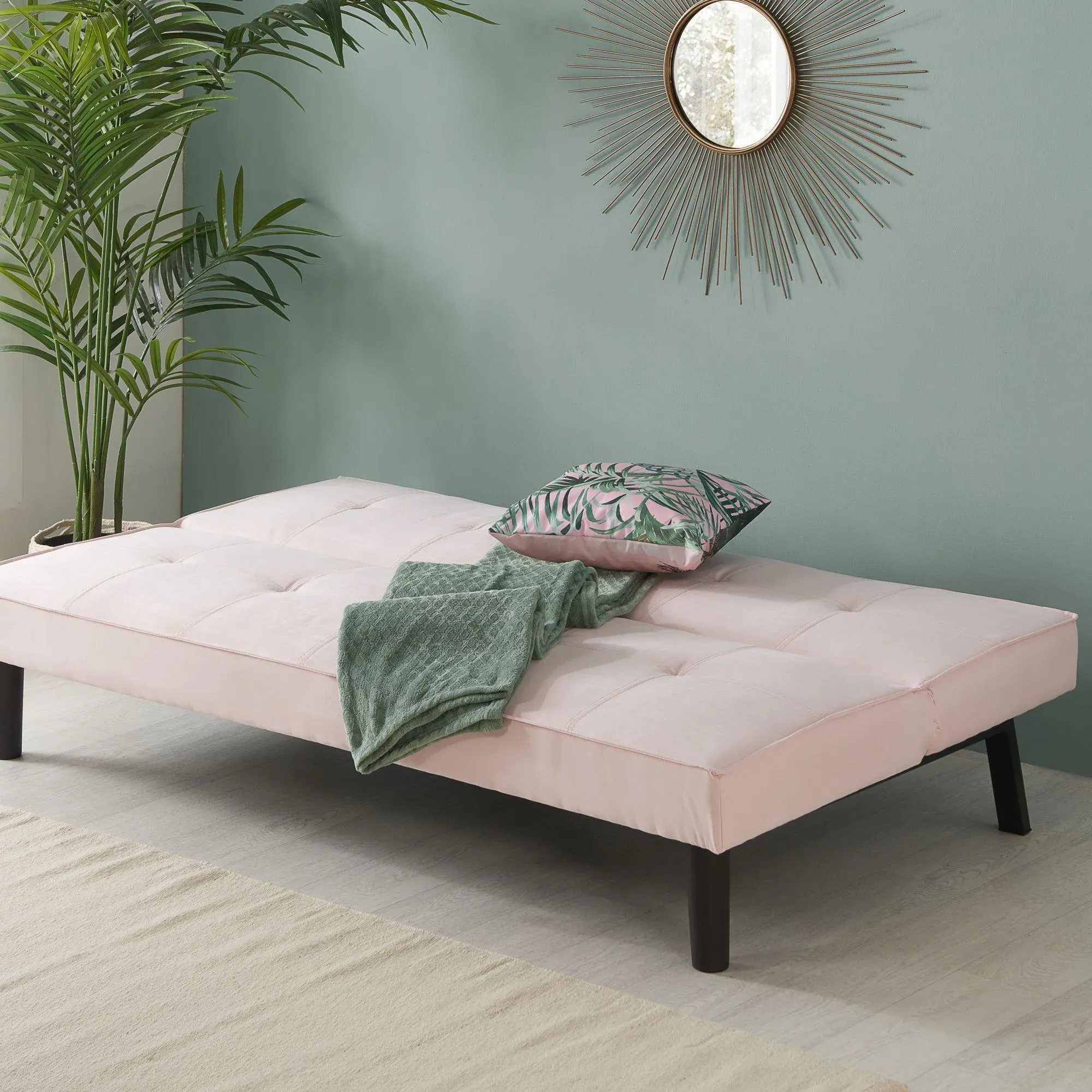 Aurora Sofa Bed - Pink, Fabric