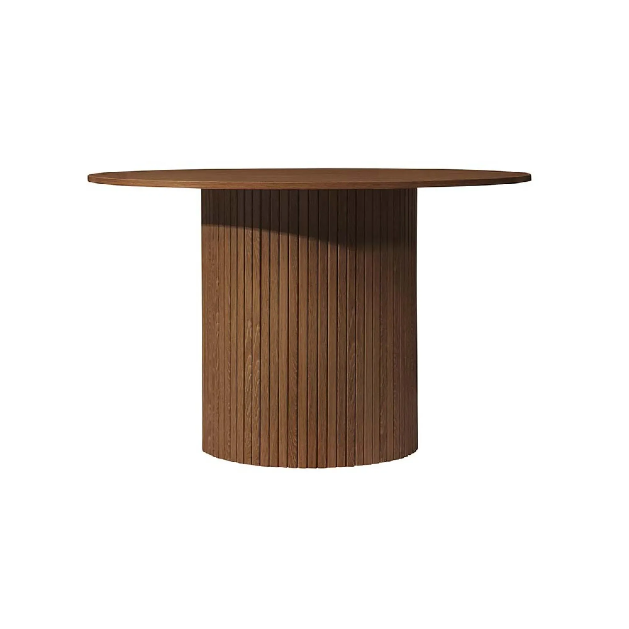 Axel 4 Seater Round Dining Table - Walnut