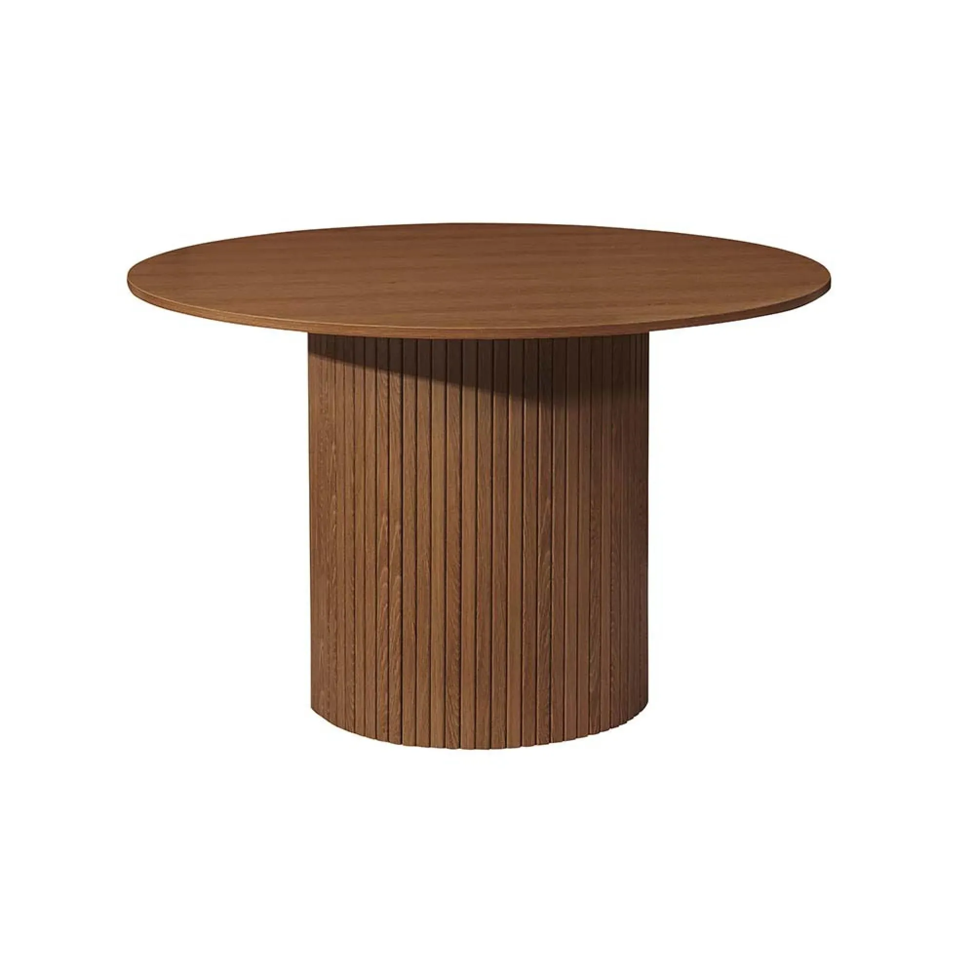 Axel 4 Seater Round Dining Table - Walnut