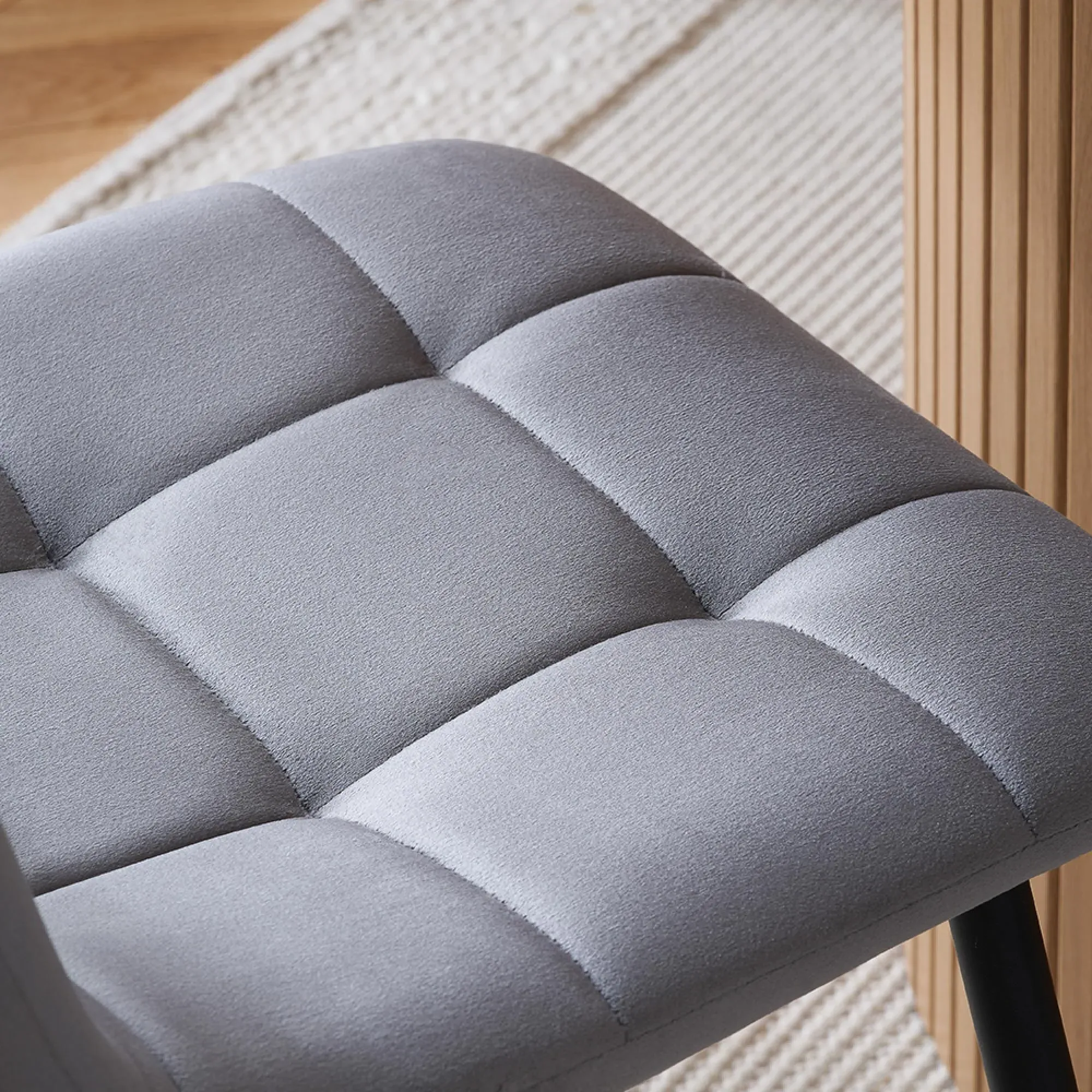 Axel Dining Chair Set of 2 - Grey, Fabric