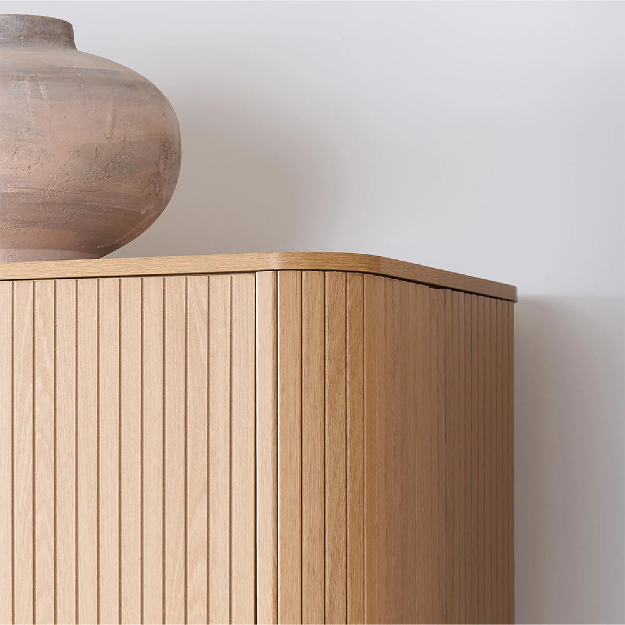 Axel Fluted 2 Door 1 Drawer Wardrobe - Oak