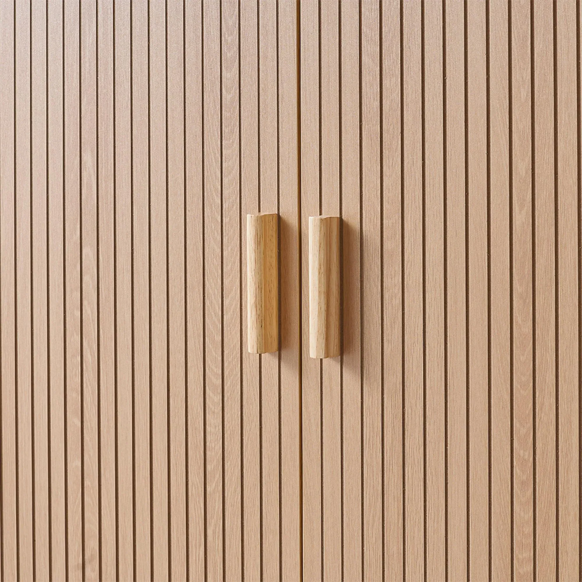 Axel Fluted 2 Door 1 Drawer Wardrobe - Oak