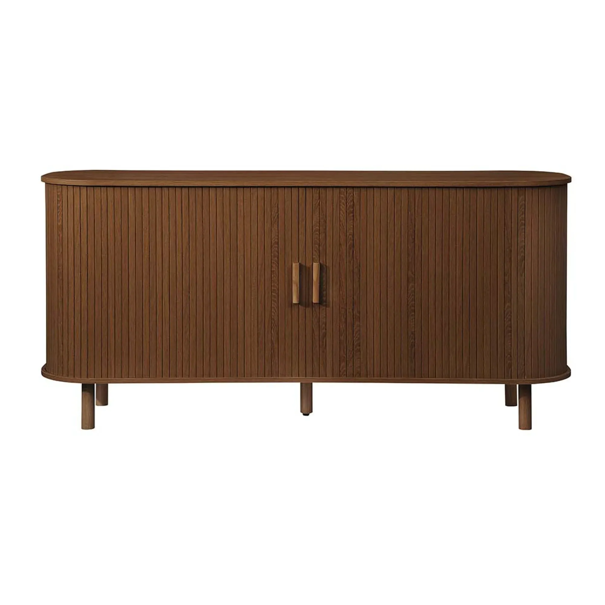 Axel Fluted 2 Door Curved Sideboard - Walnut