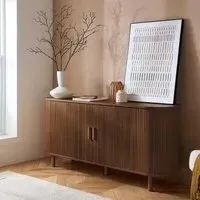 Axel Fluted 2 Door Curved Sideboard - Walnut