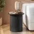 Axel Fluted Round Side Table - Black