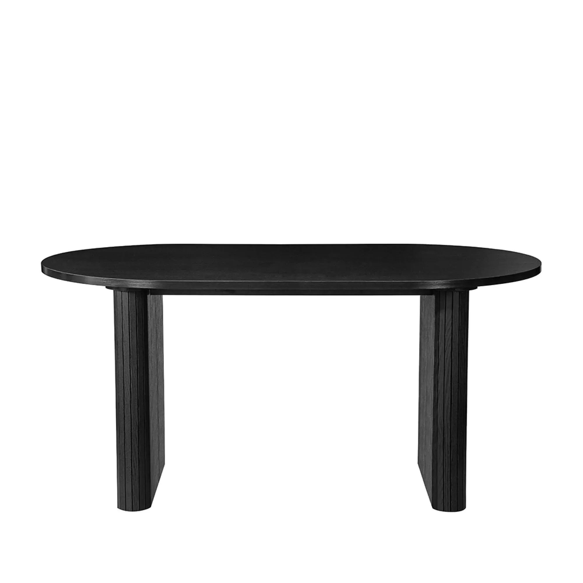 Axel Oval Dining Set with 4 Chairs - Black