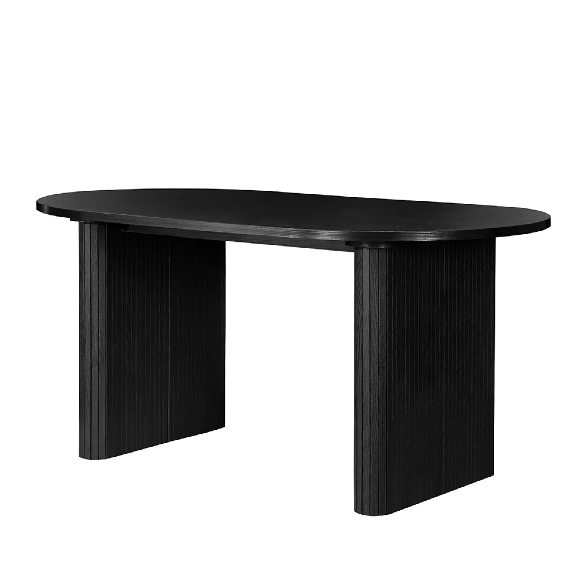 Axel Oval Dining Set with 4 Chairs - Black