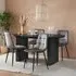 Axel Oval Dining Set with 4 Chairs - Black