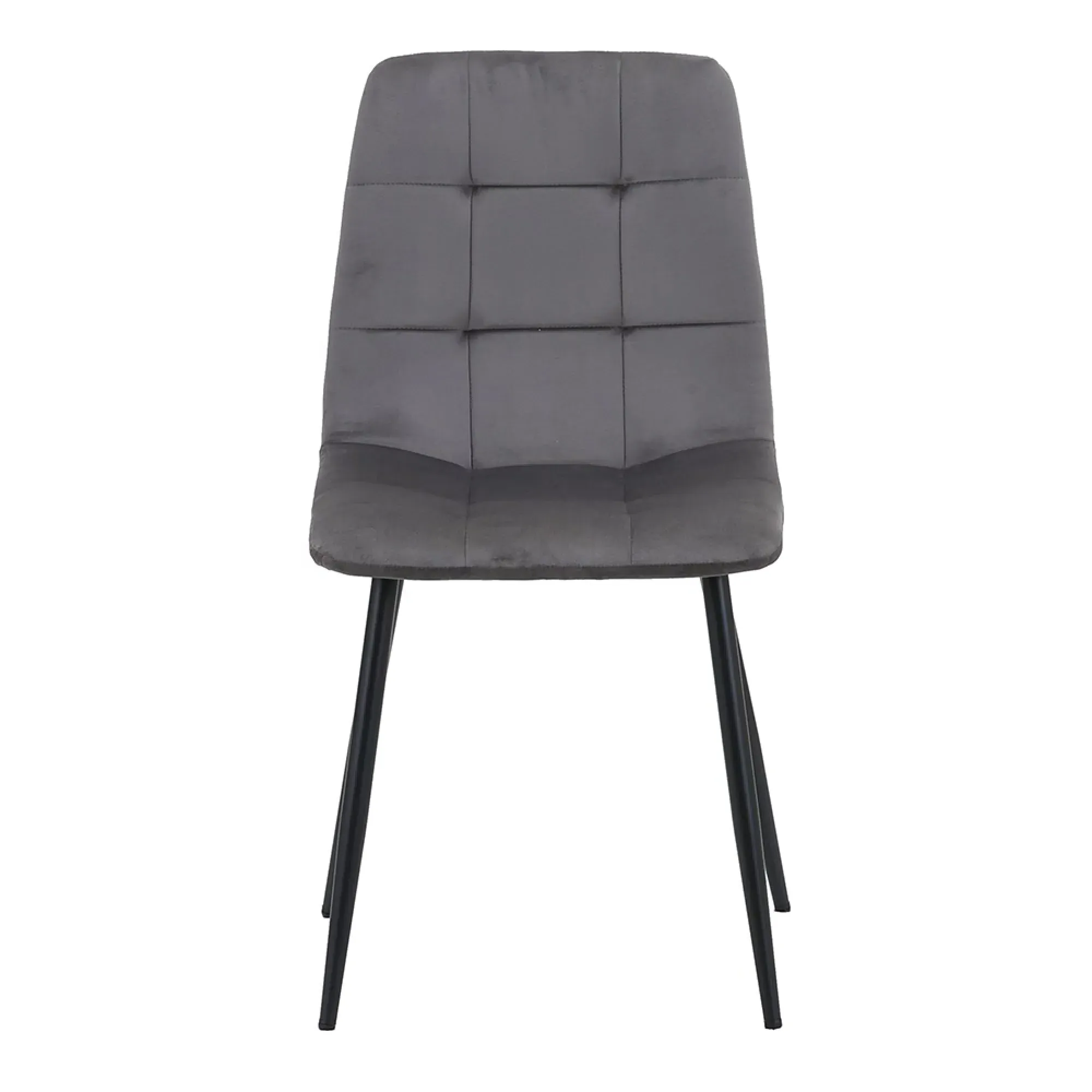 Axel Round Fluted Dining Set with 4 Chairs - Black