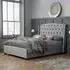 Balmoral Velvet Fabric Bed - Grey