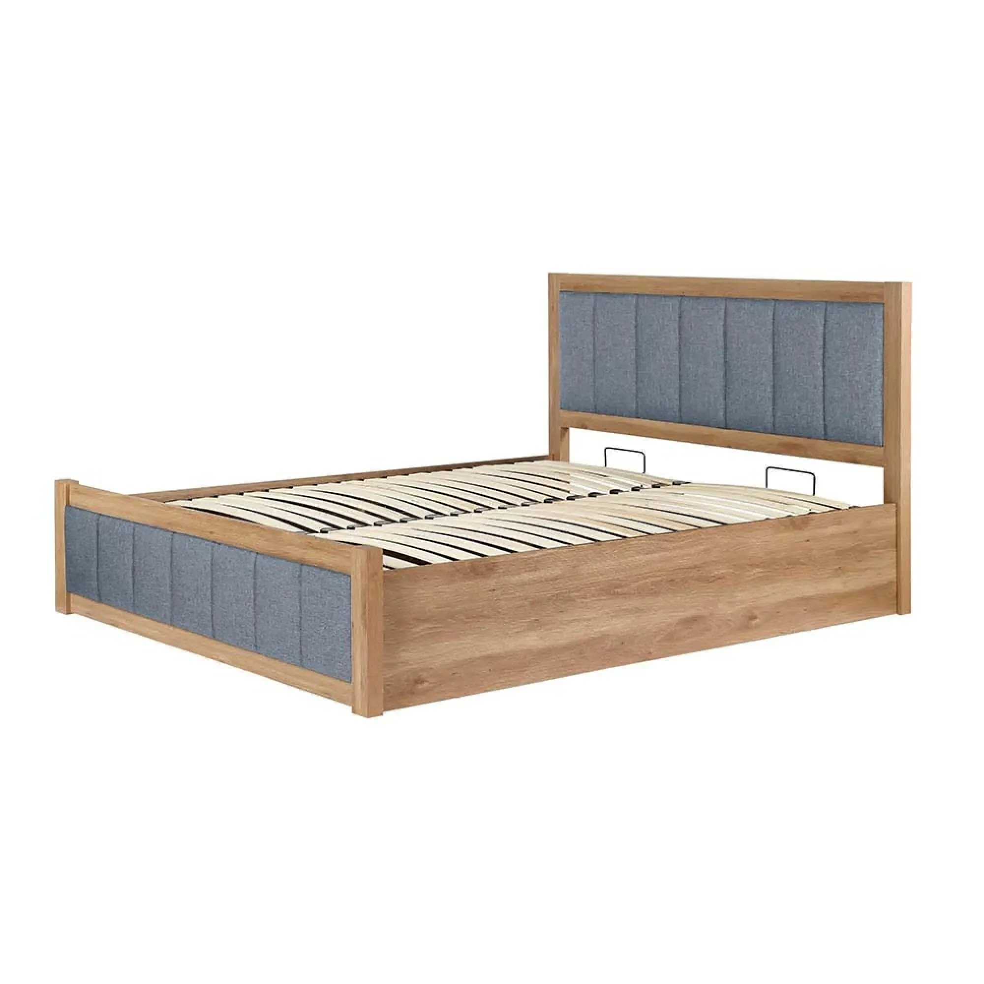 Belmont Ottoman Storage Bed - Grey, Oak