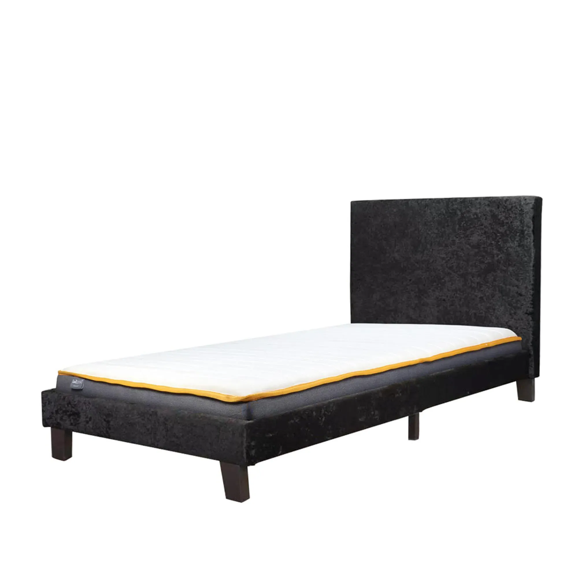 Berlin Bed Frame - Black, Crushed Velvet