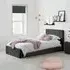 Berlin Ottoman Storage Bed - Black, Crushed Velvet