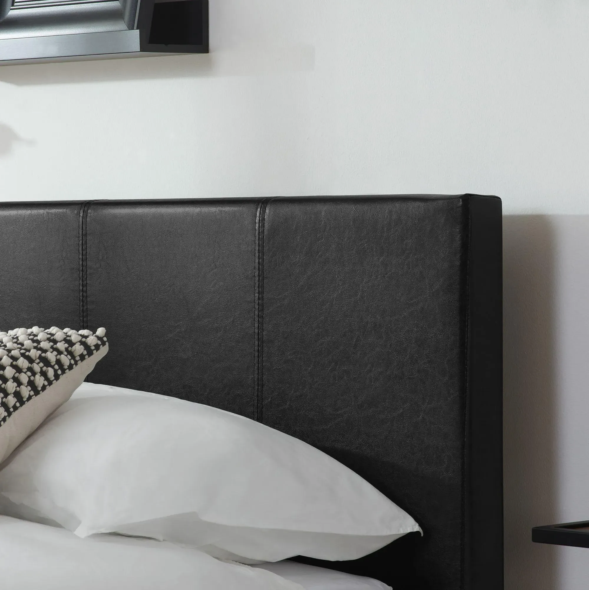 Berlin Ottoman Storage Bed - Black, Faux Leather