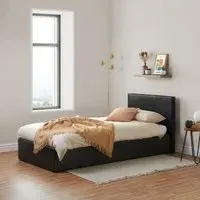 Berlin Ottoman Storage Bed - Brown, Faux Leather