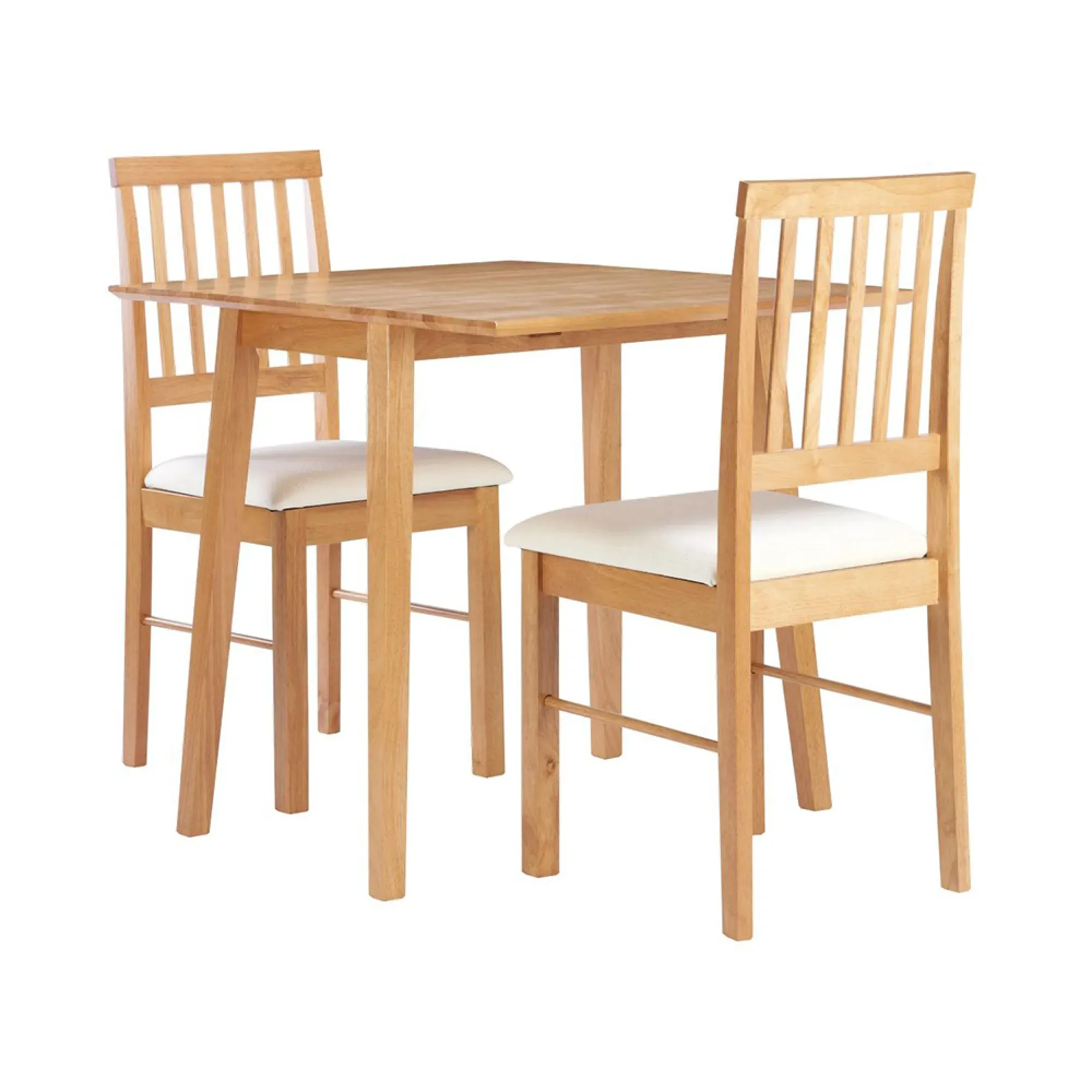 Birea 2-Seater Drop Leaf Dining Set with 2 Chairs - Oak