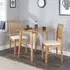 Birea 2-Seater Drop Leaf Dining Set with 2 Chairs - Oak