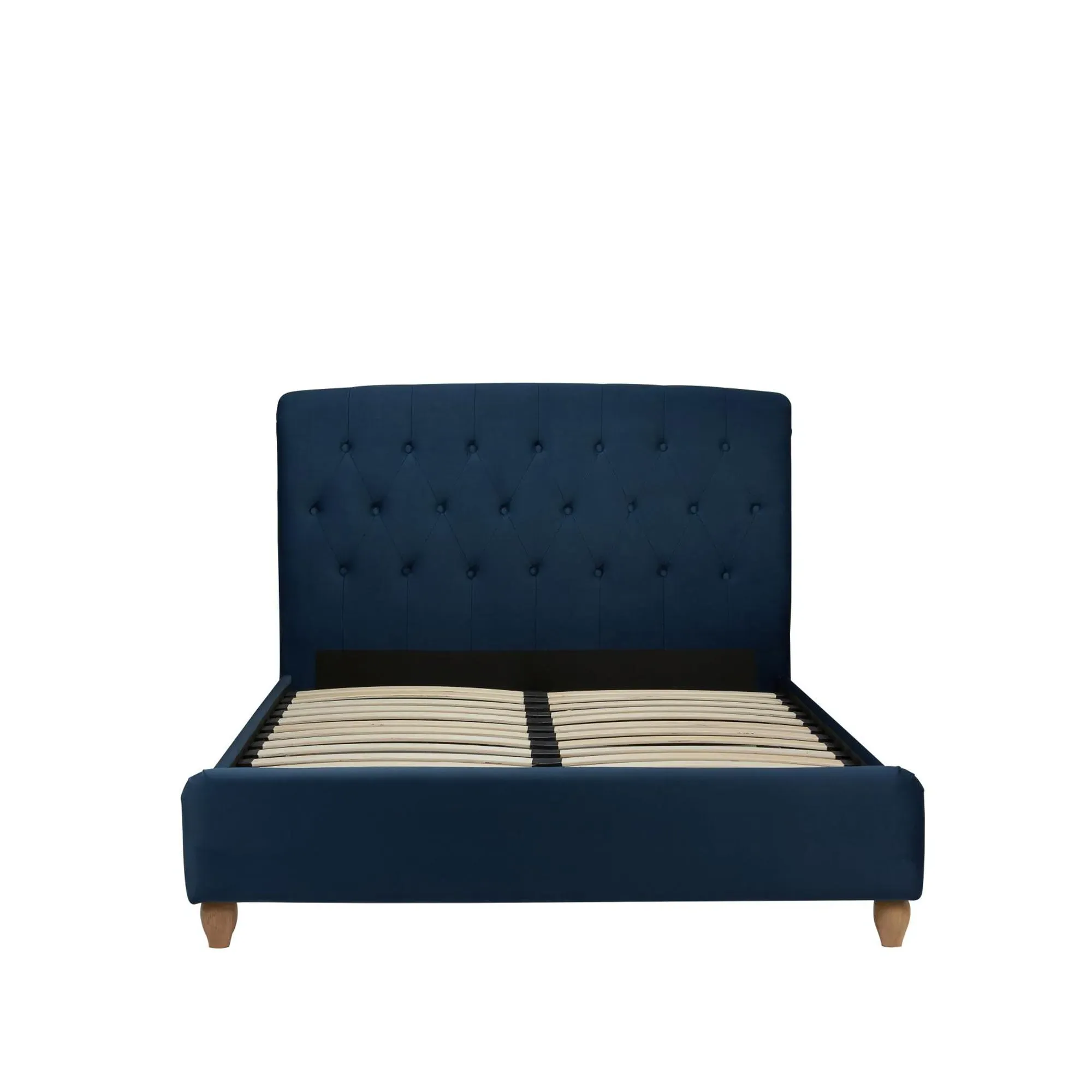 Brompton Fabric Bed - Midnight Blue