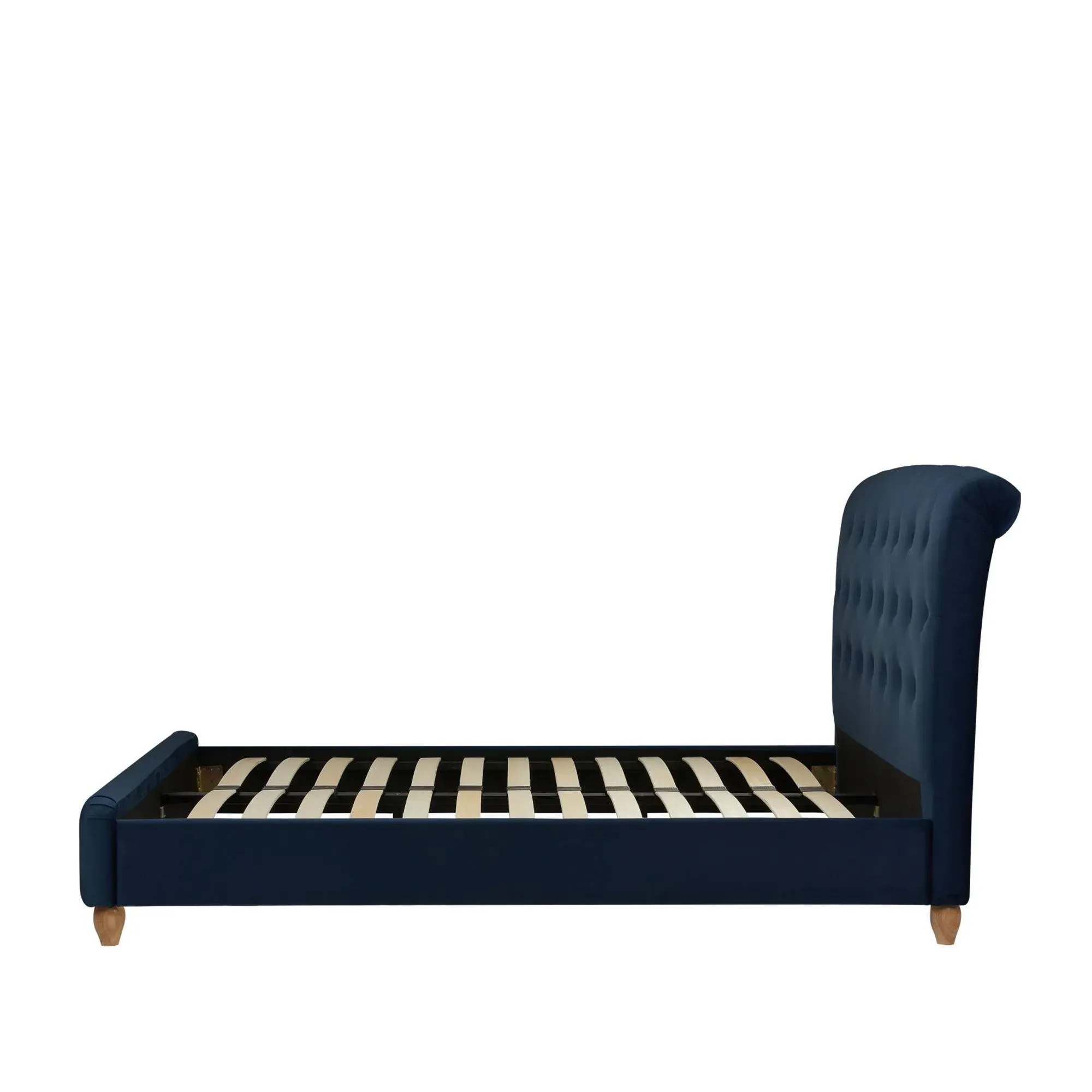 Brompton Fabric Bed - Midnight Blue