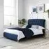 Brompton Fabric Bed - Midnight Blue