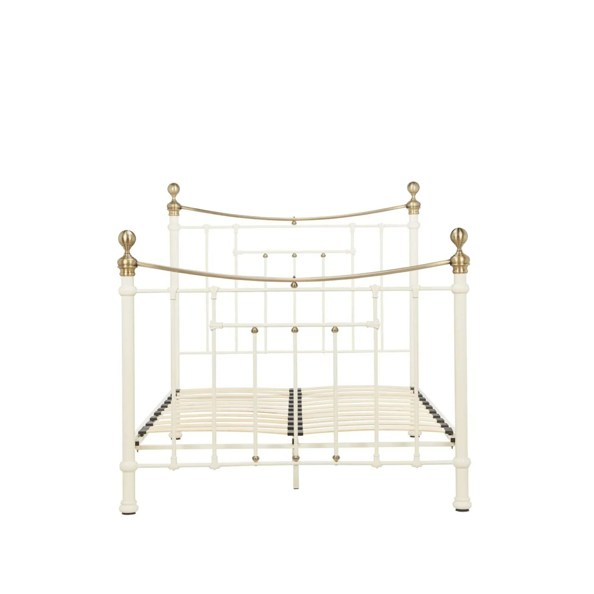 Bronte Double Metal Bed Frame - Cream