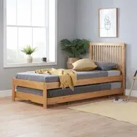 Buxton Single Trundle Bed - Honey Pine