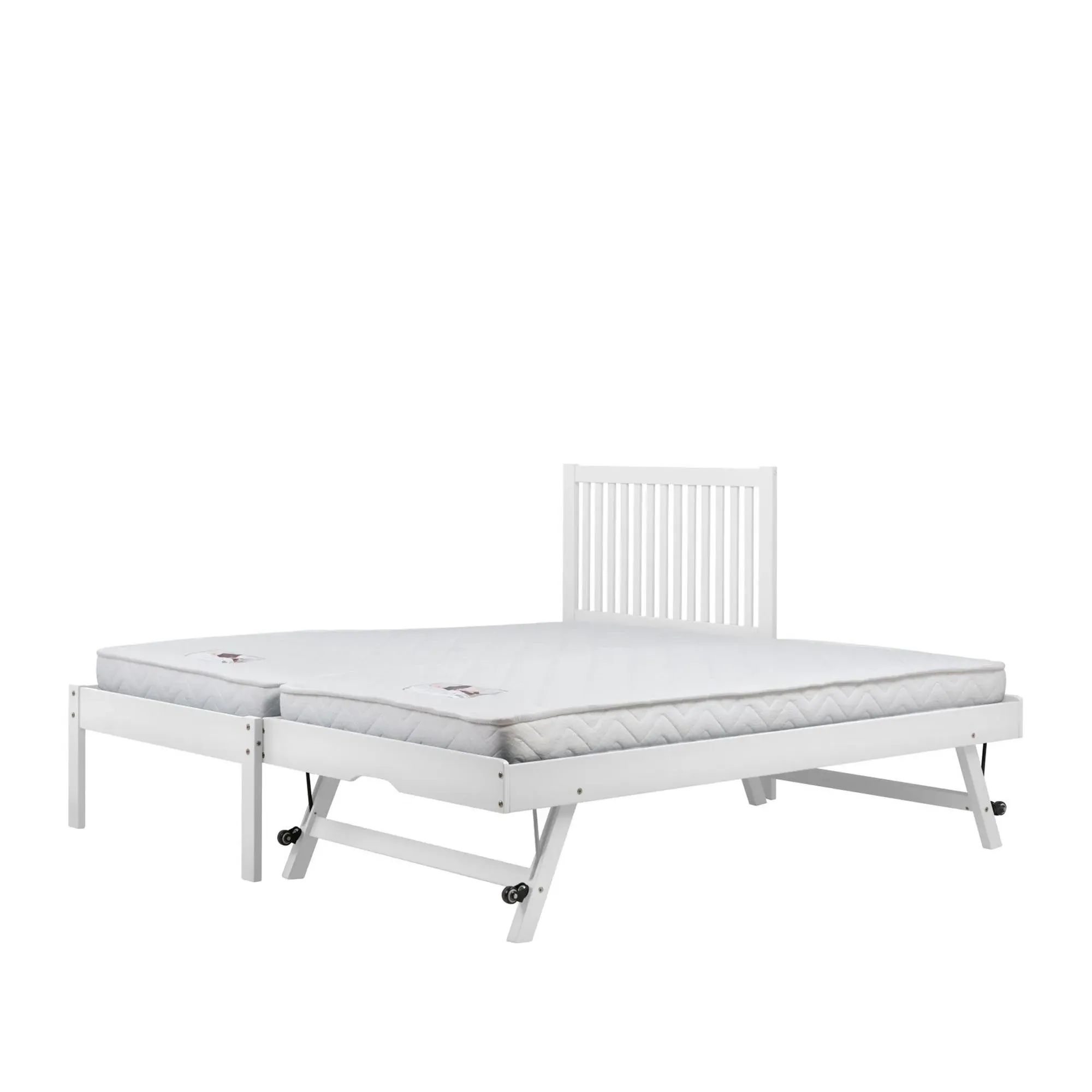 Buxton Single Trundle Bed - White