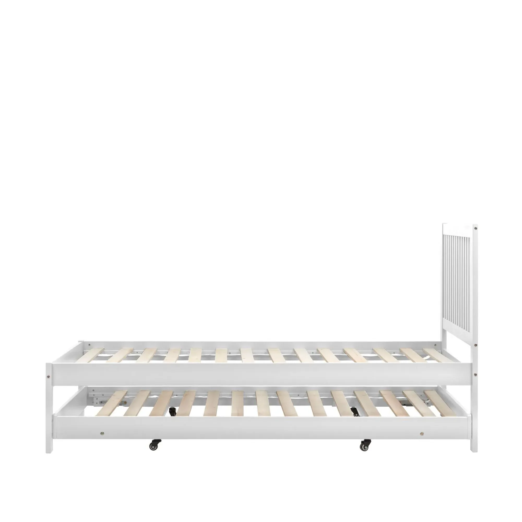 Buxton Single Trundle Bed - White