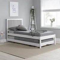 Buxton Single Trundle Bed - White