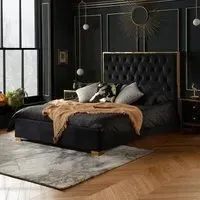 Chelsea Bed Frame - Black, Fabric