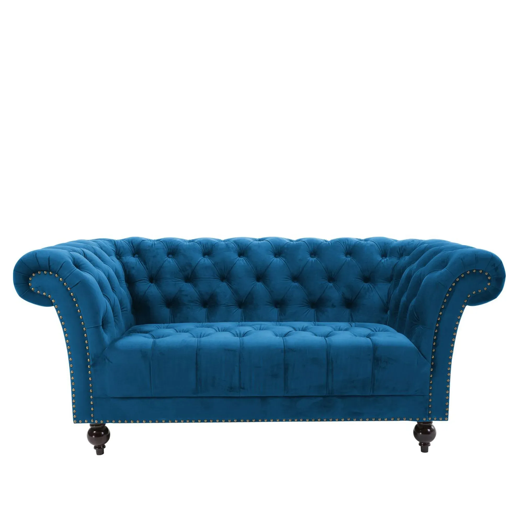Chester 2-Seater Sofa - Midnight Blue, Velvet