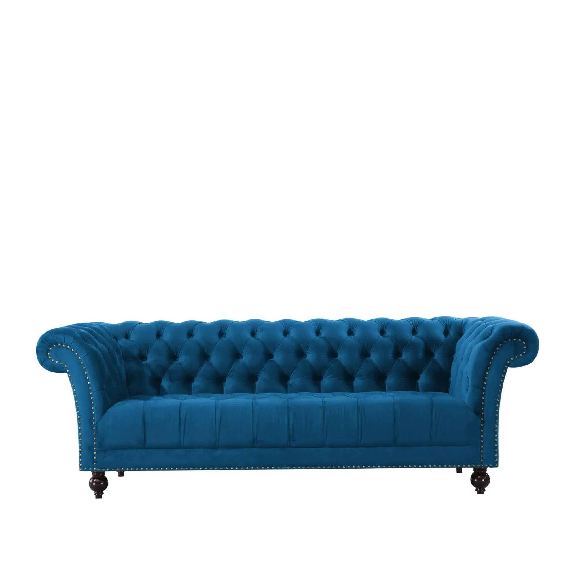 Chester 3-Seater Sofa - Midnight Blue, Velvet